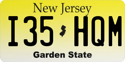 NJ license plate I35HQM