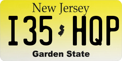 NJ license plate I35HQP
