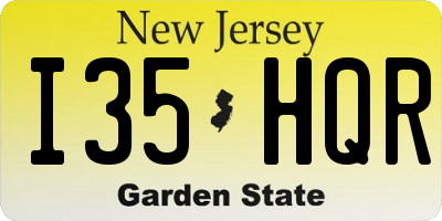 NJ license plate I35HQR