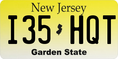 NJ license plate I35HQT