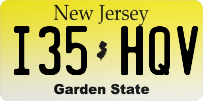 NJ license plate I35HQV