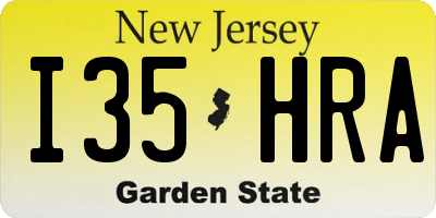 NJ license plate I35HRA