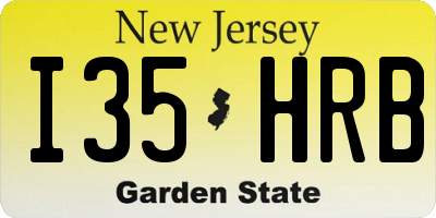 NJ license plate I35HRB