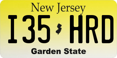 NJ license plate I35HRD