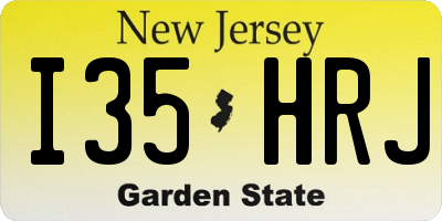 NJ license plate I35HRJ