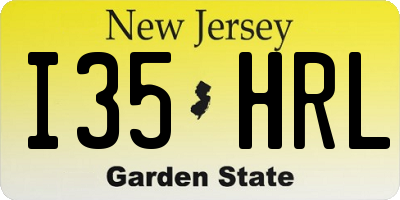NJ license plate I35HRL