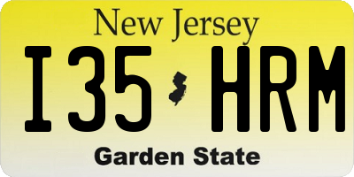 NJ license plate I35HRM