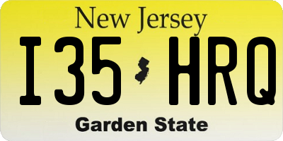 NJ license plate I35HRQ