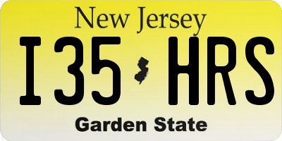 NJ license plate I35HRS