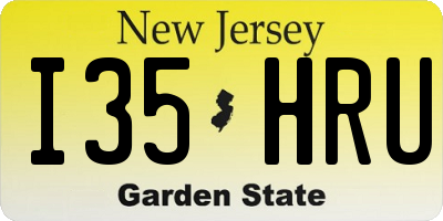 NJ license plate I35HRU
