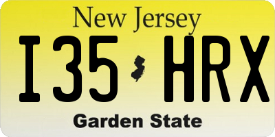 NJ license plate I35HRX