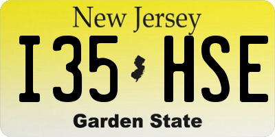 NJ license plate I35HSE