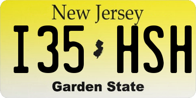 NJ license plate I35HSH