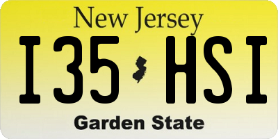 NJ license plate I35HSI