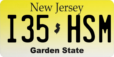 NJ license plate I35HSM