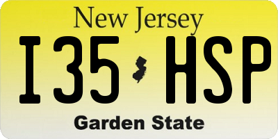 NJ license plate I35HSP