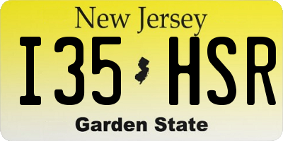 NJ license plate I35HSR