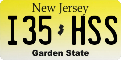 NJ license plate I35HSS