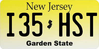 NJ license plate I35HST