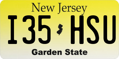 NJ license plate I35HSU