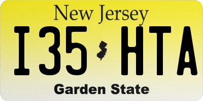 NJ license plate I35HTA