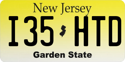 NJ license plate I35HTD