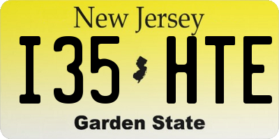 NJ license plate I35HTE
