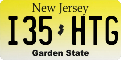 NJ license plate I35HTG