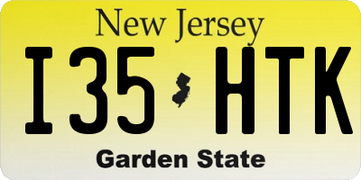 NJ license plate I35HTK