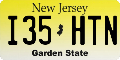 NJ license plate I35HTN