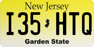 NJ license plate I35HTQ