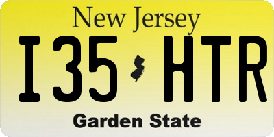 NJ license plate I35HTR