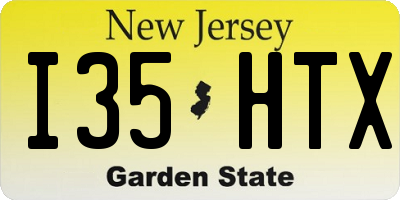 NJ license plate I35HTX