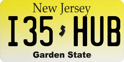 NJ license plate I35HUB