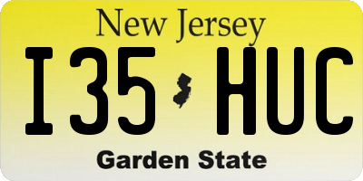 NJ license plate I35HUC