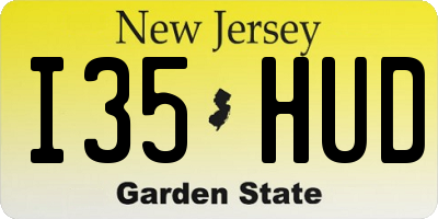 NJ license plate I35HUD