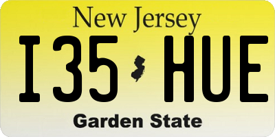 NJ license plate I35HUE
