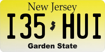 NJ license plate I35HUI