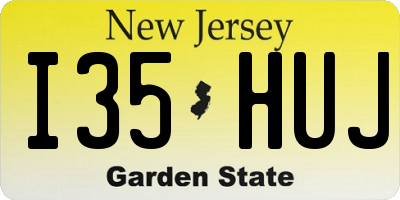 NJ license plate I35HUJ