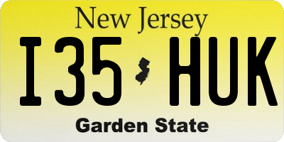 NJ license plate I35HUK