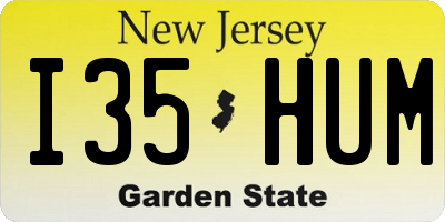 NJ license plate I35HUM
