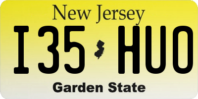 NJ license plate I35HUO