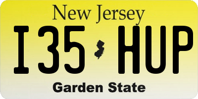 NJ license plate I35HUP