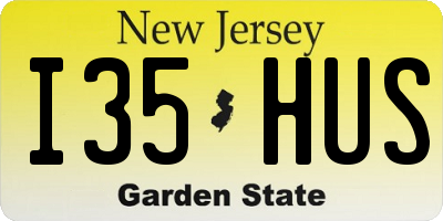 NJ license plate I35HUS