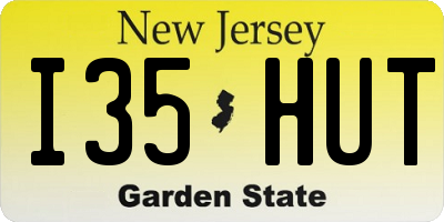 NJ license plate I35HUT