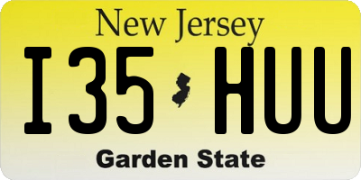 NJ license plate I35HUU