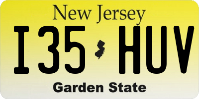 NJ license plate I35HUV