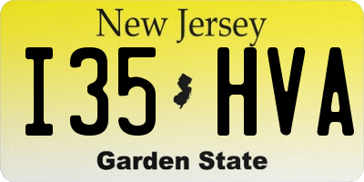 NJ license plate I35HVA