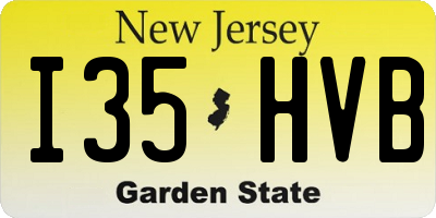 NJ license plate I35HVB