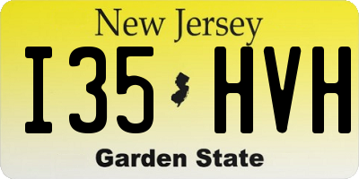 NJ license plate I35HVH